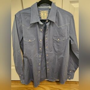 Panhandle Rough Stock Blue Pearl Snap Buttons, Size M